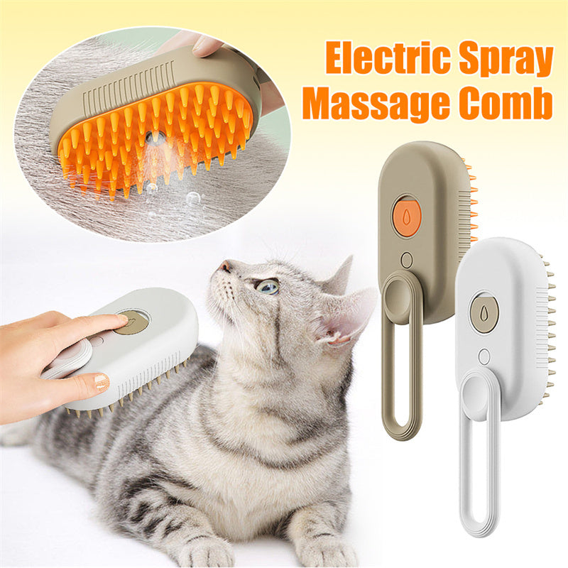 Fantastic 3-in-1 Electric Spray Pet Grooming Brush - Mortekk