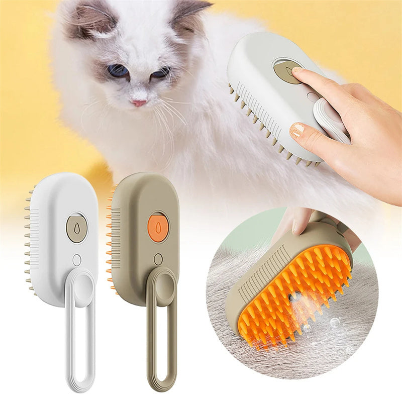 Fantastic 3-in-1 Electric Spray Pet Grooming Brush - Mortekk