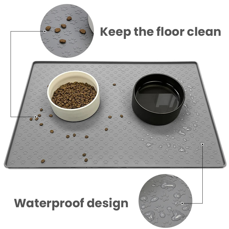 Waterproof Pet Bowl Pad Feeder Mats - Mortekk