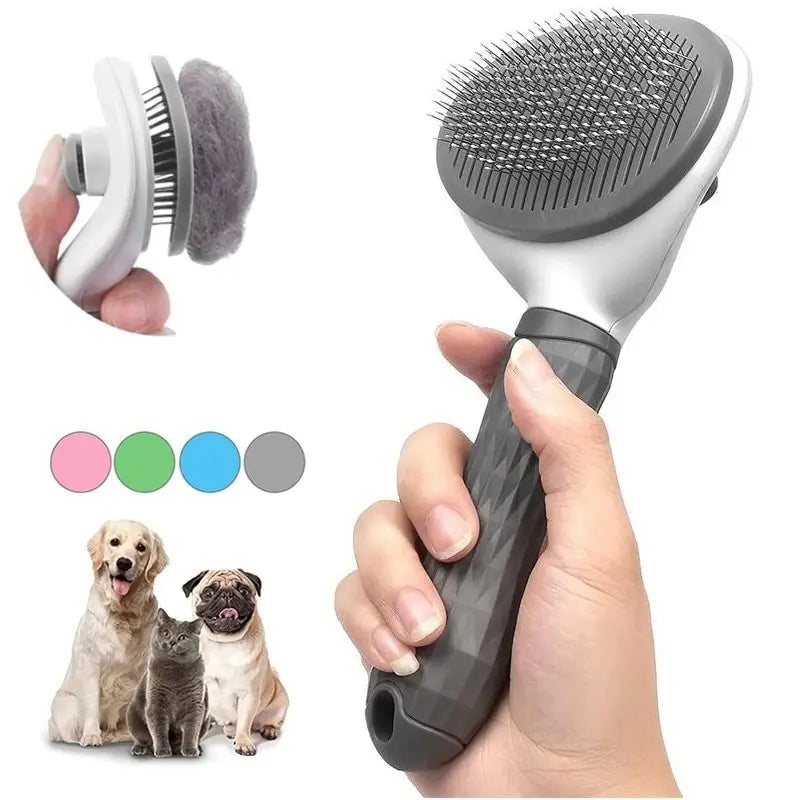 Self Cleaning Pet Hair Remover Brush - Dogs and Cats - Mortekk