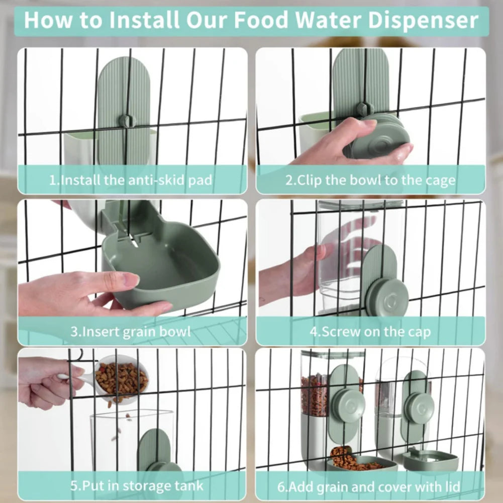 Automatic Feeder and Bowl Water Bottle- Birds - Mortekk