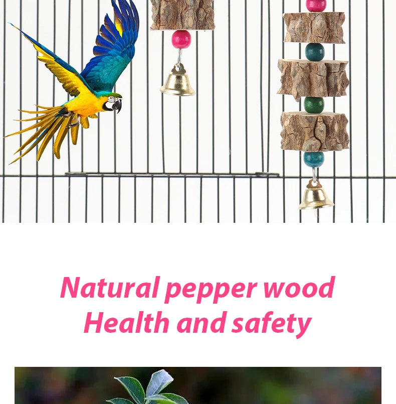 Natural Wooden Chew Toy - Birds - Mortekk