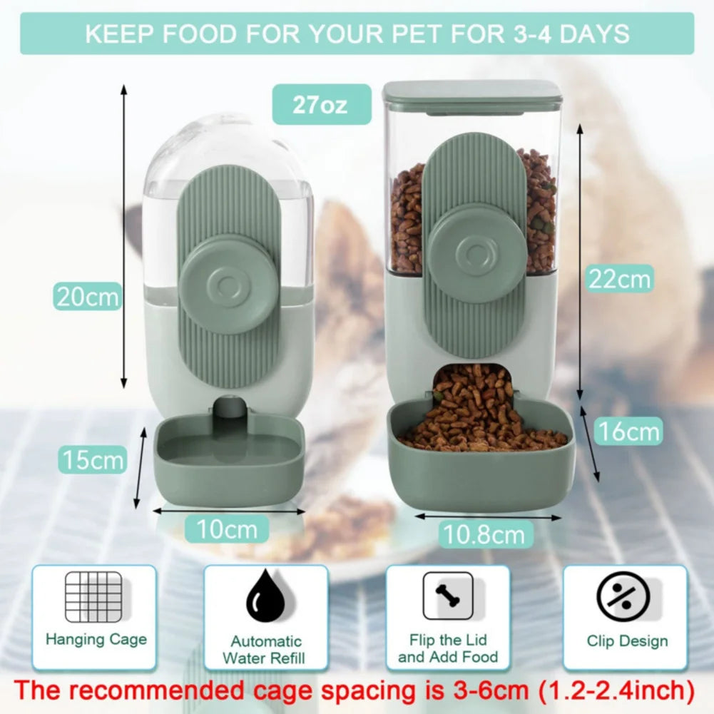 Automatic Feeder and Bowl Water Bottle- Birds - Mortekk